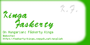 kinga faskerty business card